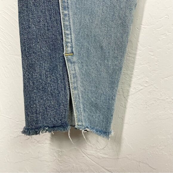 AMO Blue Twist Two Tone Rise & Shine Split Hem Skinny Jeans 25 - Picture 5 of 8